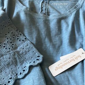 Plus-Size Soft Surroundings Bohemian Blue Top